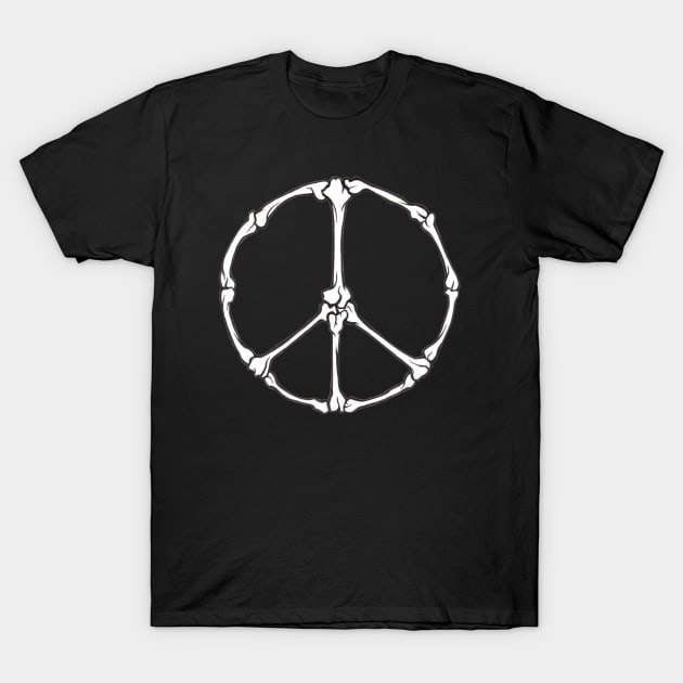 Pacifist Bones T-Shirt by missmafia